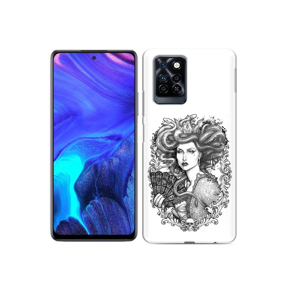 

Чехол MyPads Tocco для Infinix Note 10 Pro медуза черно белый, Прозрачный, Tocco
