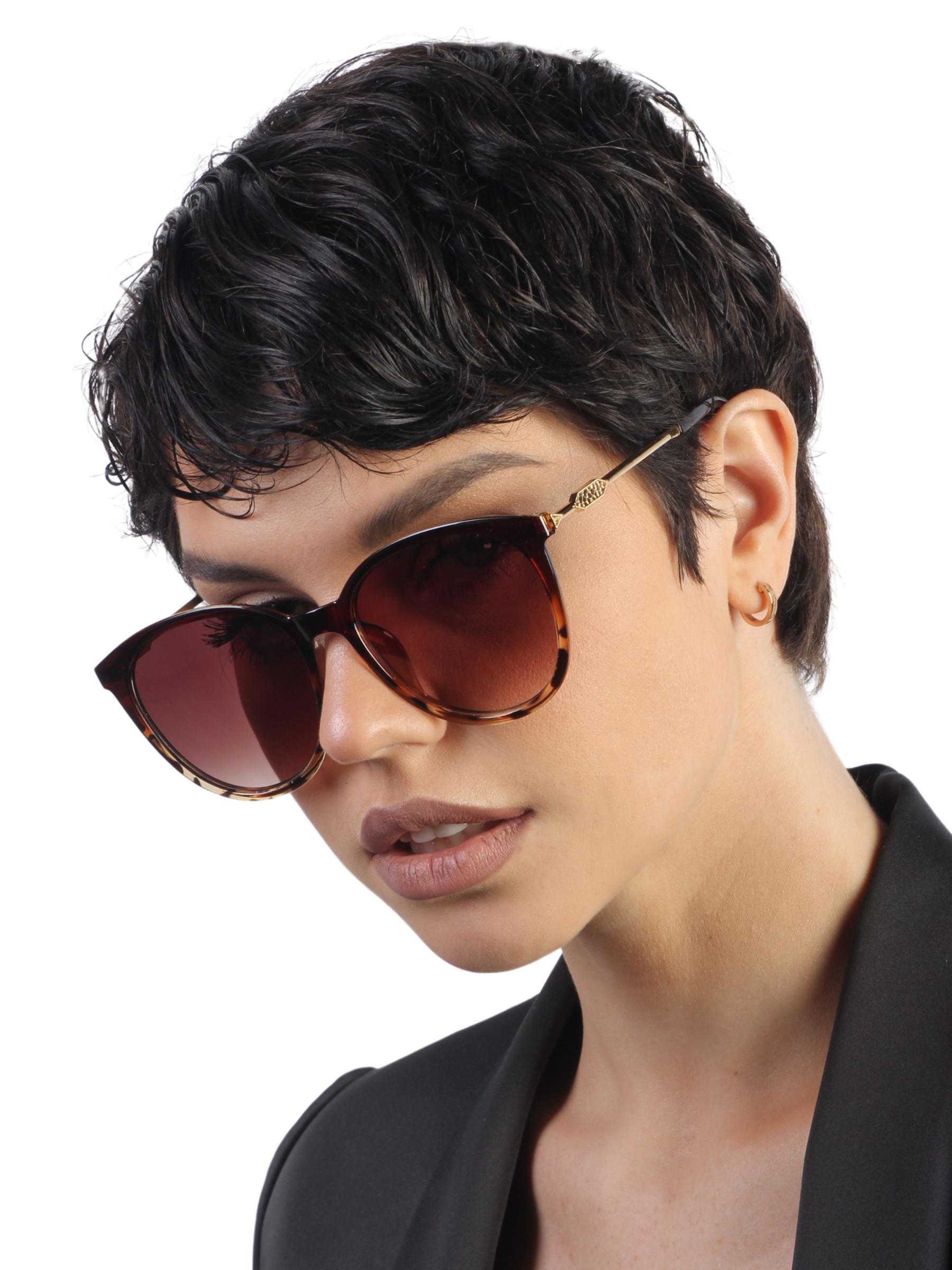 Солнцезащитные очки женские Pretty Mania ANG504, коричневые