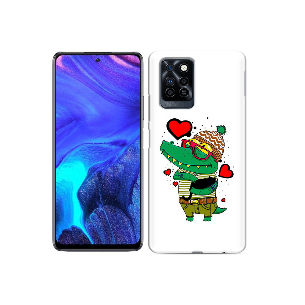 

Чехол MyPads Tocco для Infinix Note 10 Pro Влюбленный крокодил, Прозрачный, Tocco