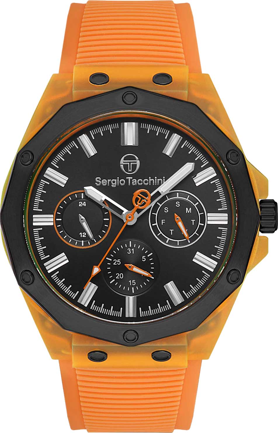 фото Наручные часы мужские sergio tacchini st.1.10196-6 оранжевые