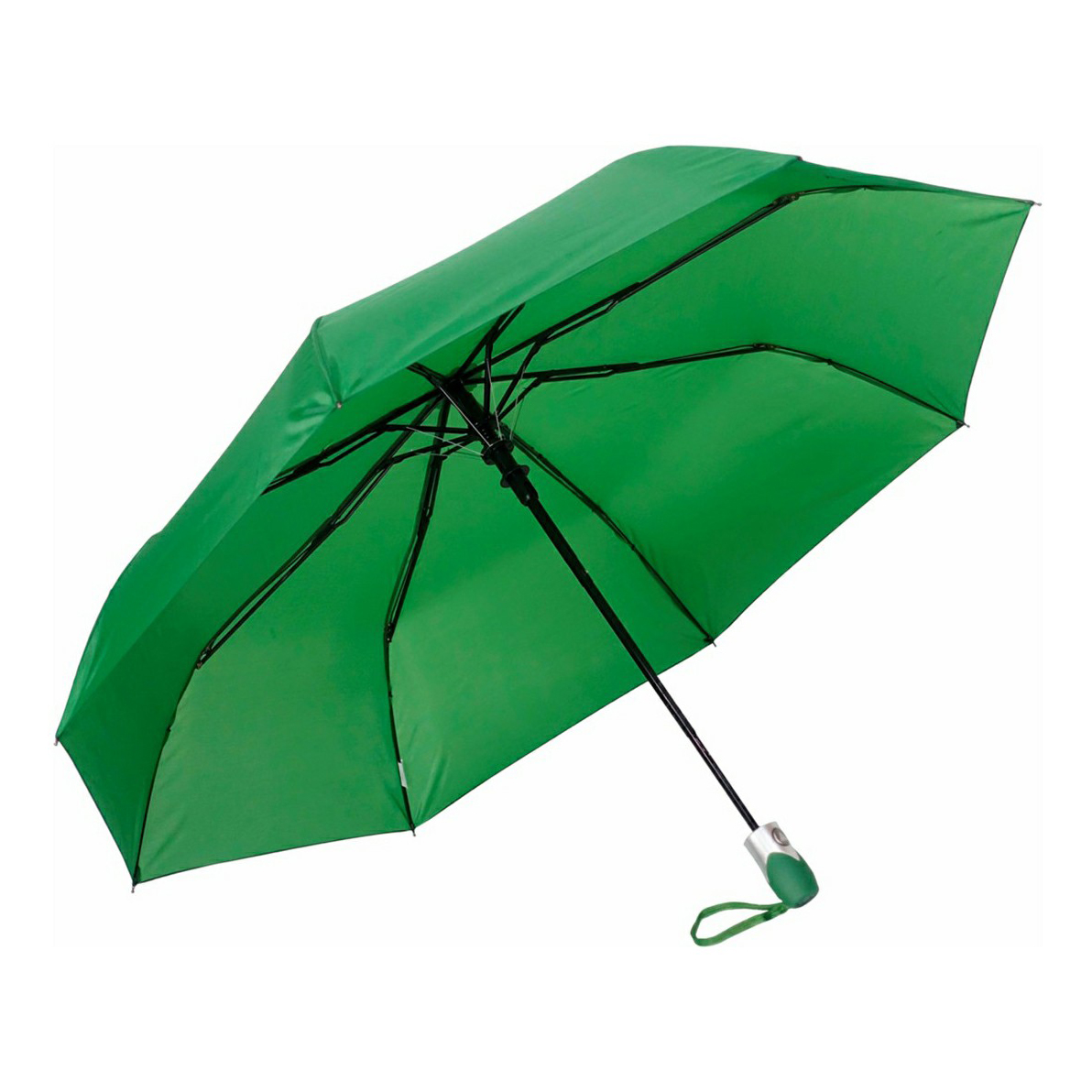 Зонт складной женский автоматический DROPSTOP 323836, зеленый