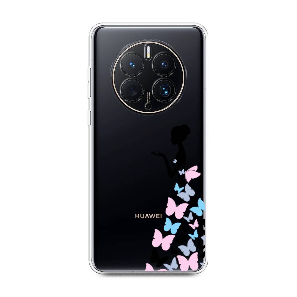 

Чехол Awog для Huawei Mate 50 Pro "Платье из бабочек", Белый;розовый, 6109950-1