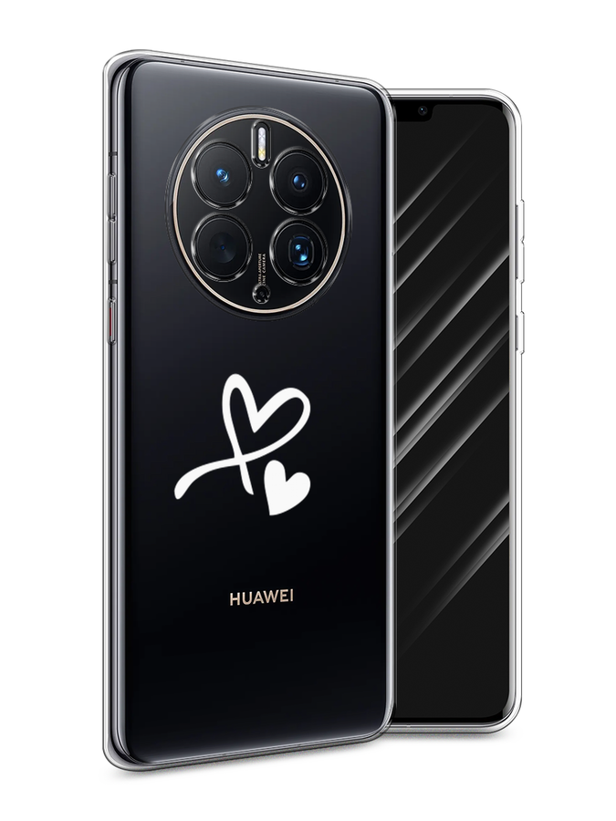 

Чехол Awog для Huawei Mate 50 Pro "Сердечко минимализм", Белый, 6109950-6