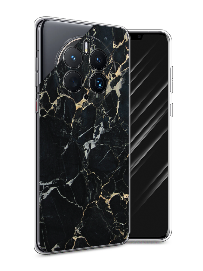 

Чехол Awog для Huawei Mate 50 Pro "Черный мрамор уголок", Черный;золотистый, 6109950-3