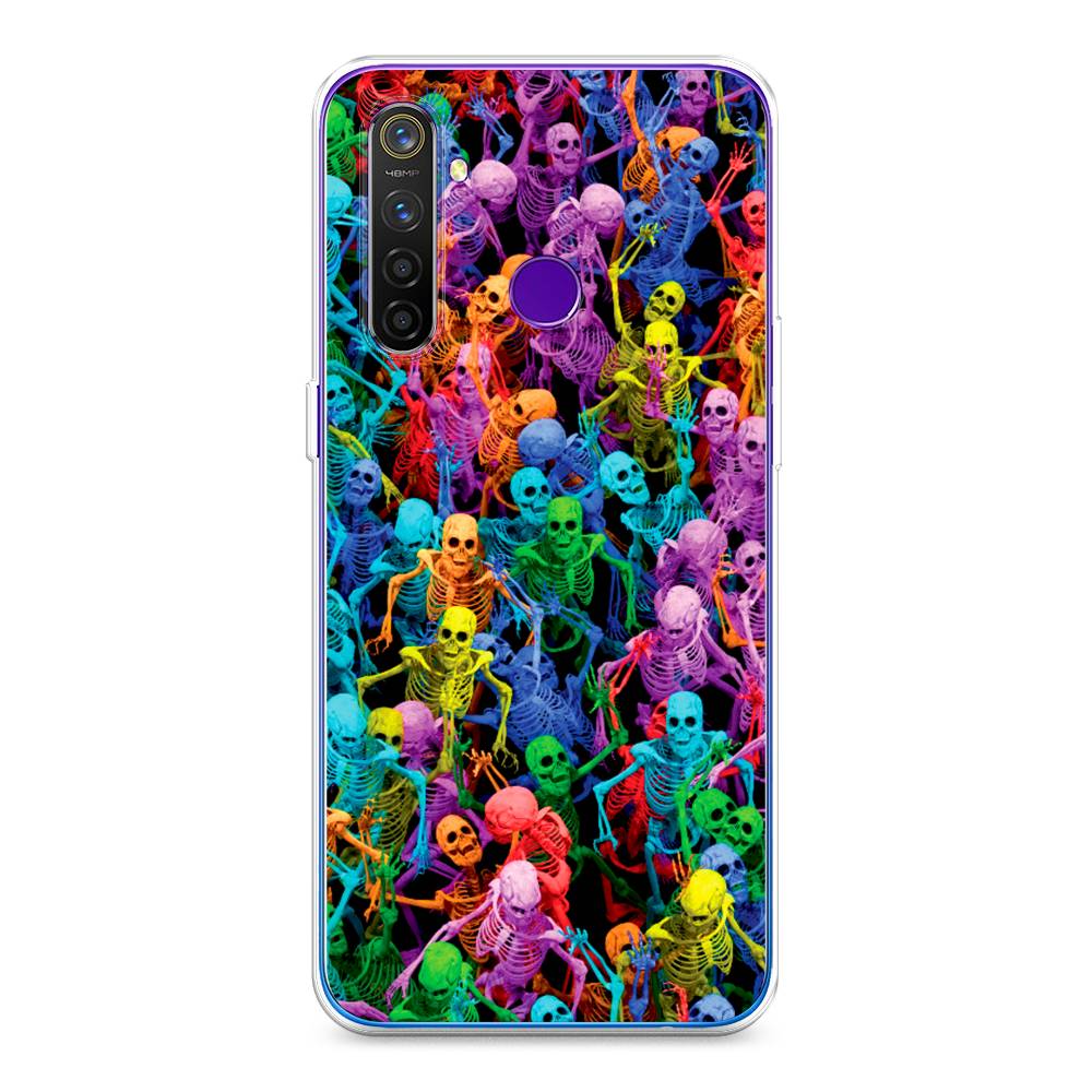 

Чехол на Realme 5 Pro "Вечеринка скелетов", Фиолетовый;желтый;оранжевый, 251650-6