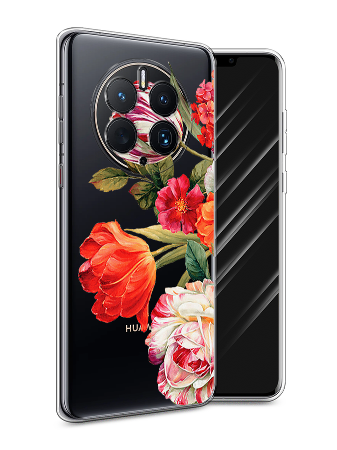 

Чехол Awog для Huawei Mate 50 Pro "Весенний букет", Красный;розовый;зеленый, 6109950-8