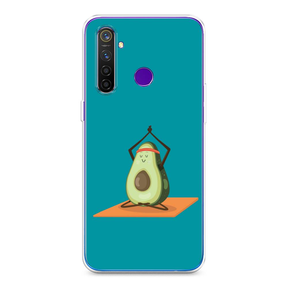 

Чехол на Realme 5 Pro "Расслабься с авокадо", Голубой, 251650-6