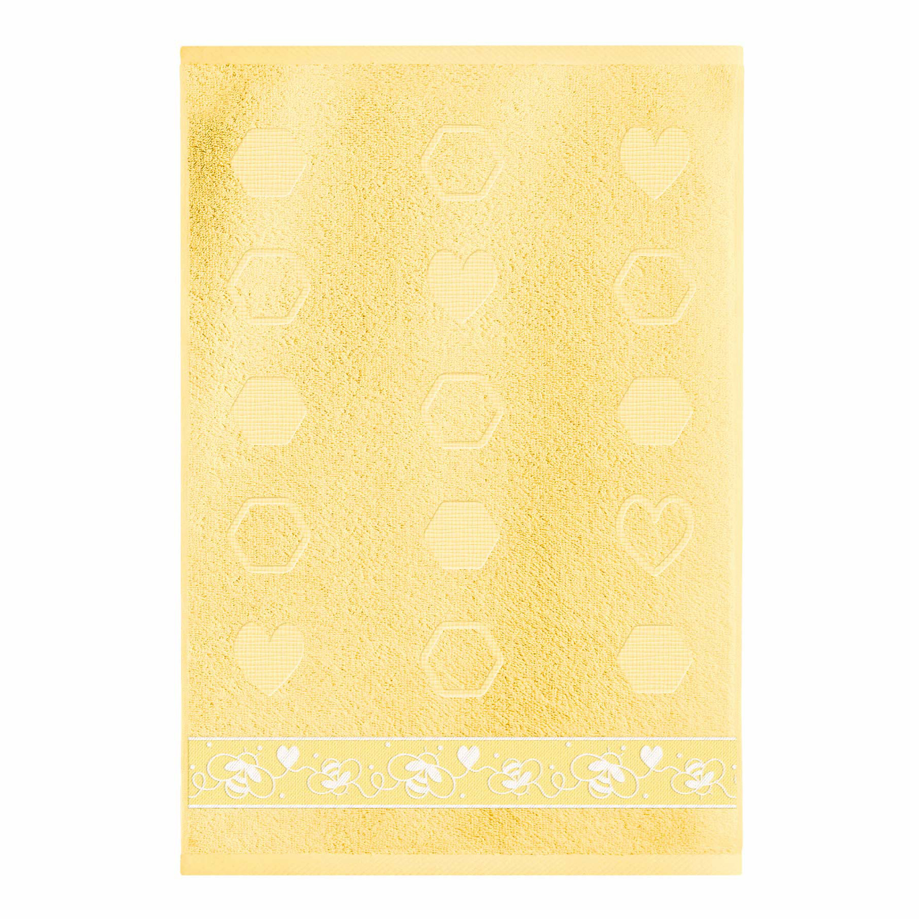 фото Полотенце самойловский текстиль пчелки 30x50 см хлопок желтое