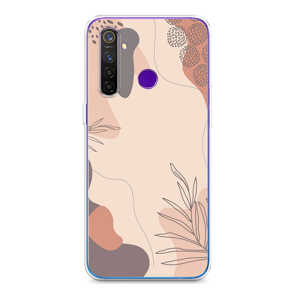 

Чехол на Realme 5 Pro "Нюдовые тона", Коричневый;серый, 251650-4