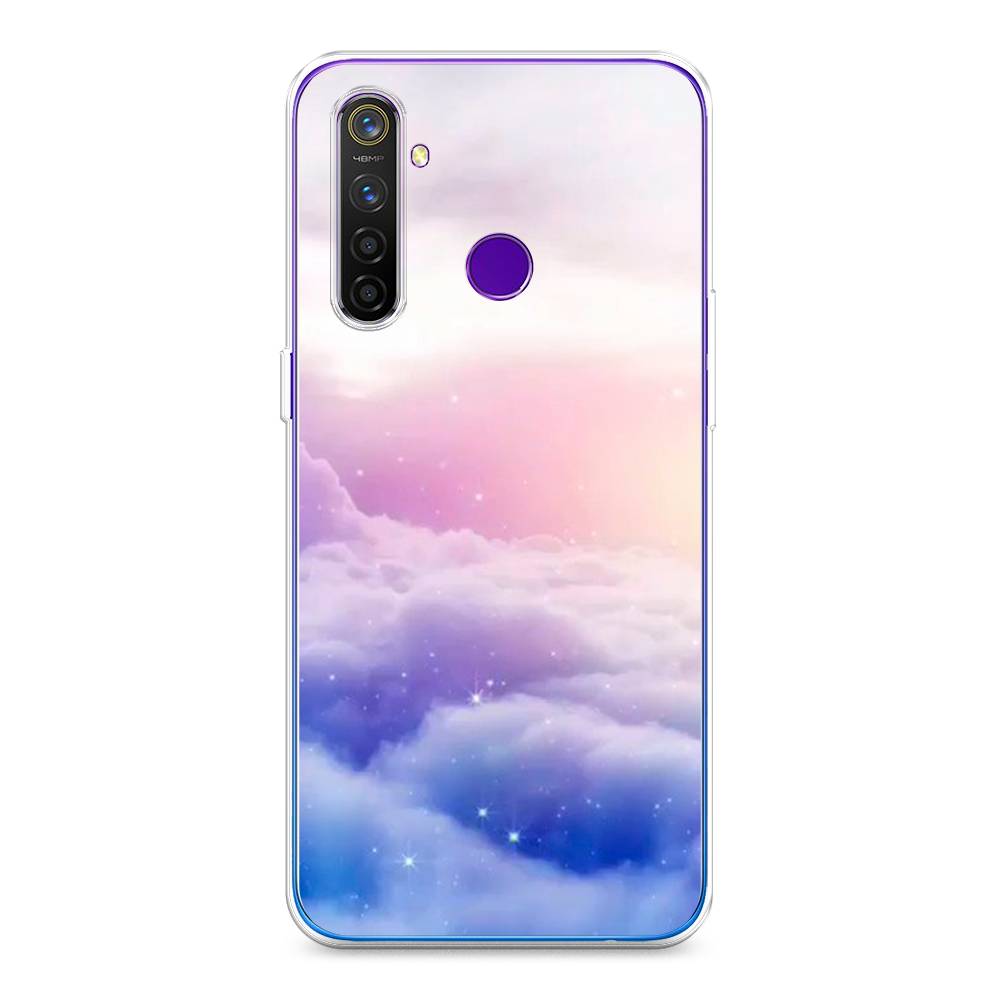 

Чехол на Realme 5 Pro "Небеса", Голубой;белый;розовый, 251650-2