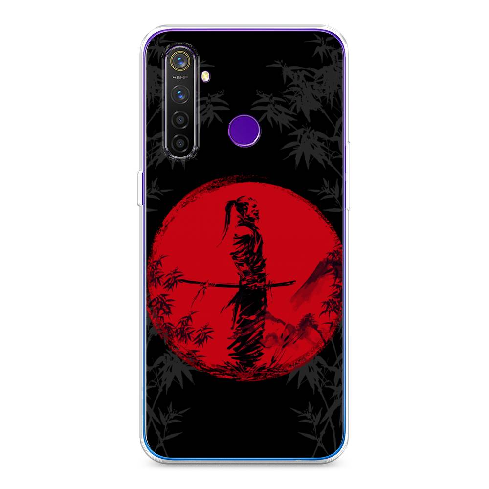 

Чехол на Realme 5 Pro "Самурай на красном фоне", Черный;красный;серый, 251650-4