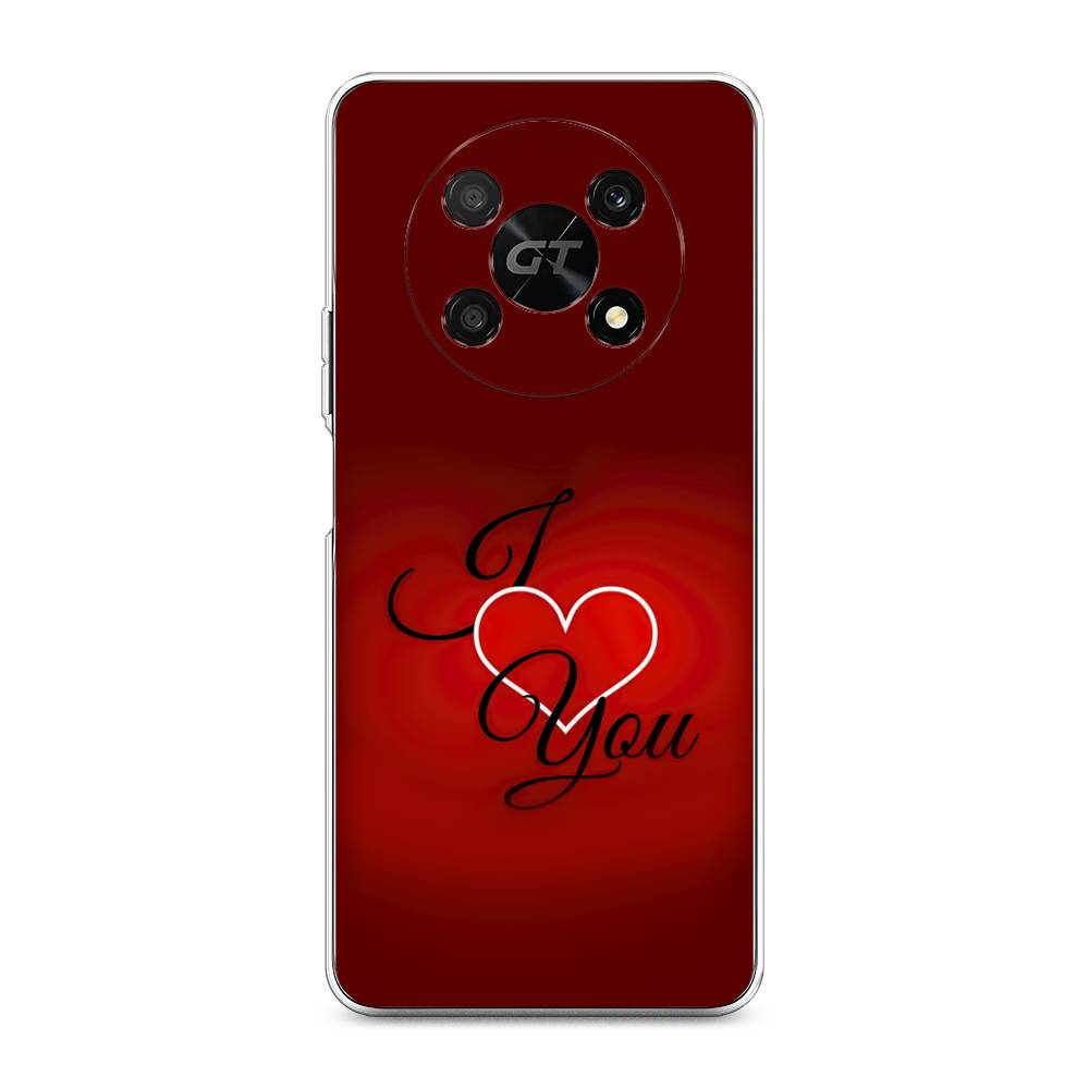 

Чехол Awog на Honor X40 GT "I love you 3", Красный;черный, 6120150-6