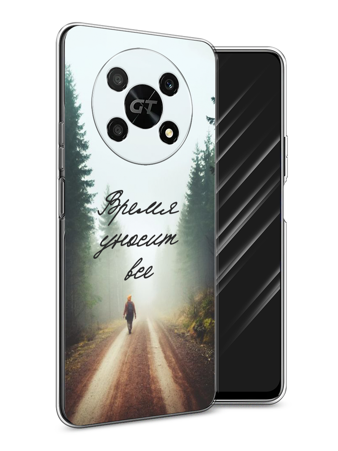 

Чехол Awog на Honor X40 GT "Время уносит все", Зеленый;коричневый;белый, 6120150-6