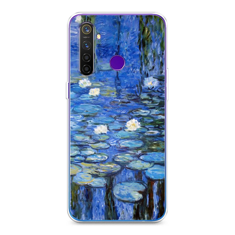 

Чехол на Realme 5 Pro "Нарисованный пруд", Синий;зеленый, 251650-4