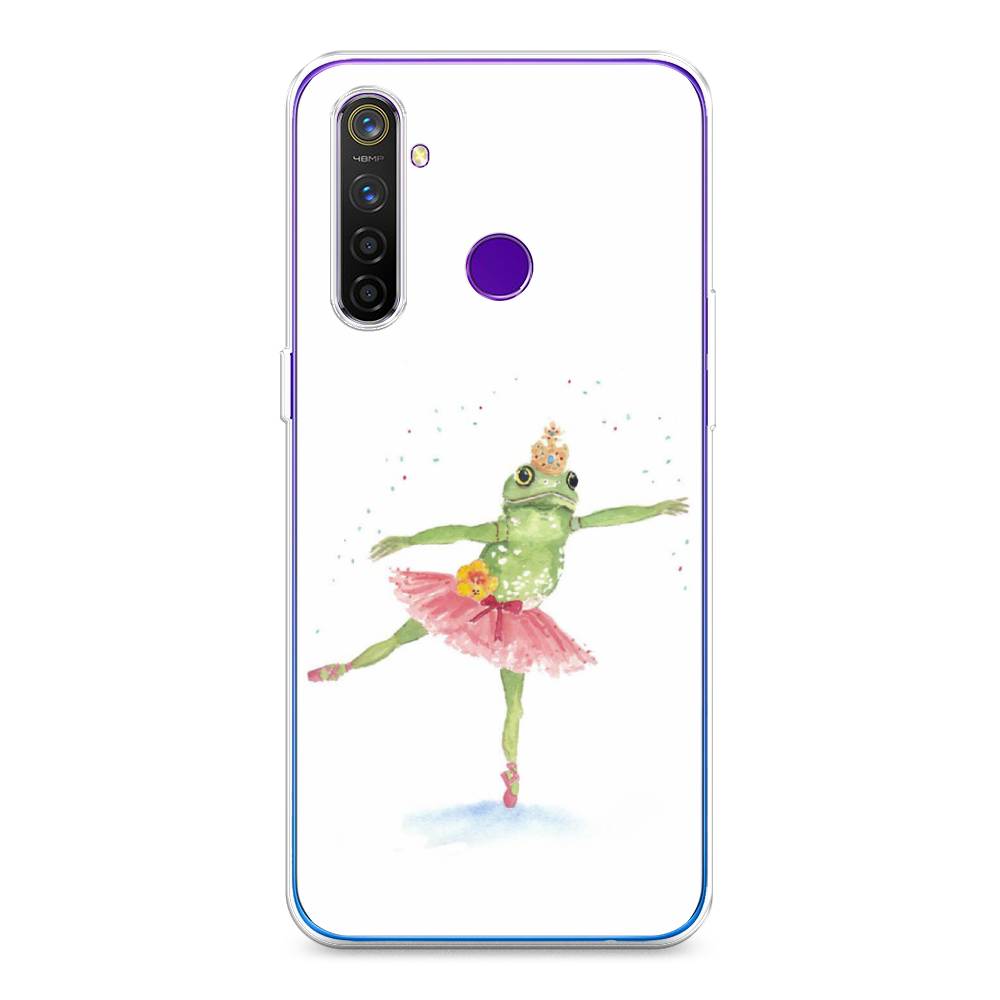 

Чехол на Realme 5 Pro "Лягушка-балерина", Зеленый, 251650-4