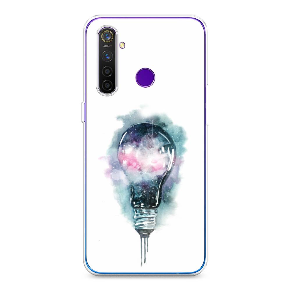 

Чехол на Realme 5 Pro "Волшебная лампа", Белый;серый, 251650-4