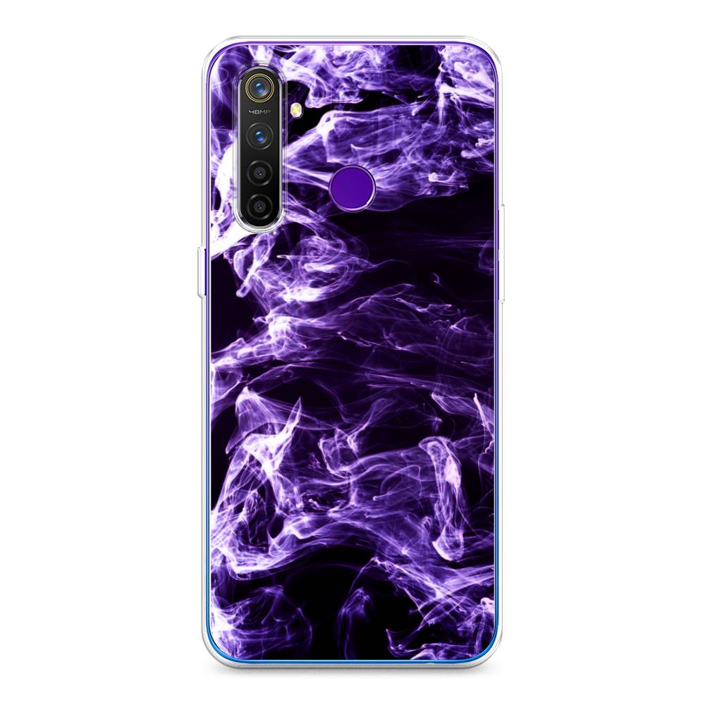 

Чехол на Realme 5 Pro "Фиолетовый дым", Фиолетовый;белый;черный, 251650-3