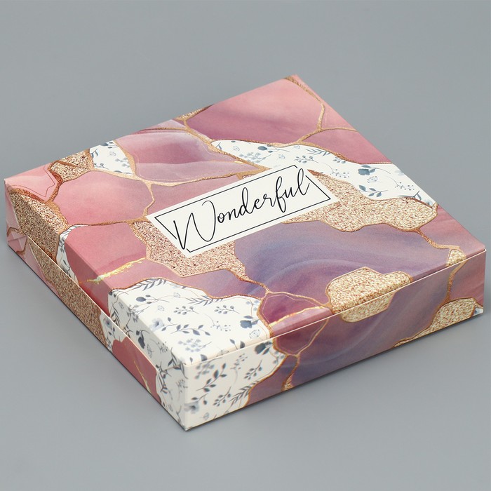 

Коробка кондитерская Дарите Счастье Wonderful 14 х 14 х 3.5 см 5 шт, Разноцветный