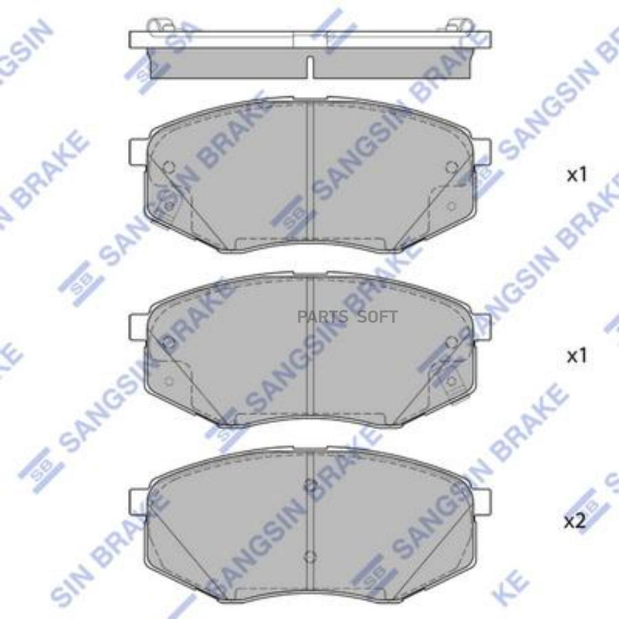 

Тормозные колодки Sangsin brake дисковые SP1681