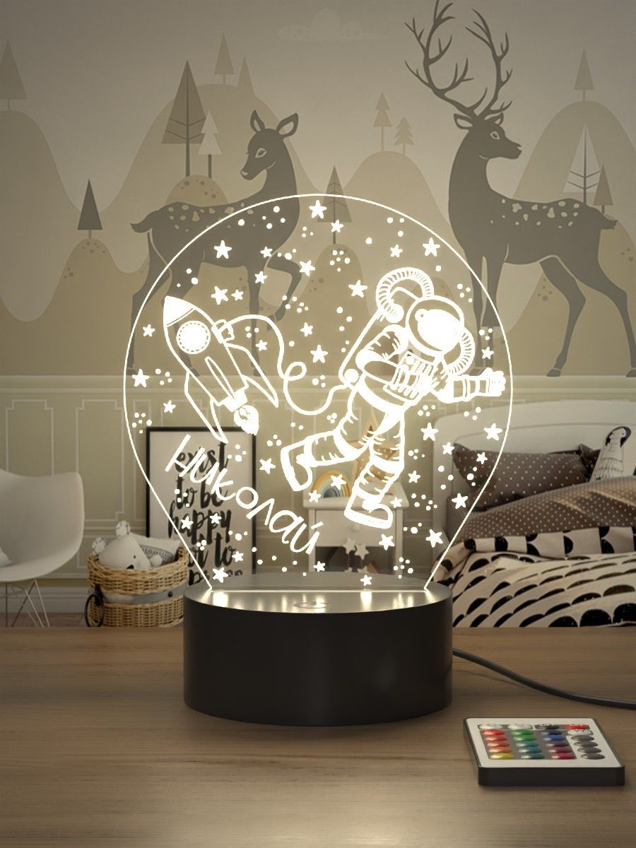 

Ночник Light Insidе Космонавт с именем Николай