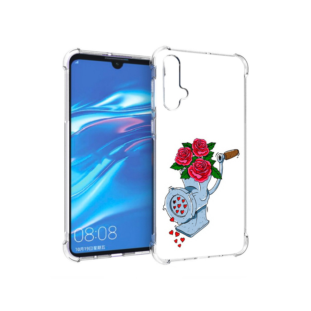 

Чехол MyPads Tocco для Huawei Nova 5 Цветочные сердца, Прозрачный, Tocco