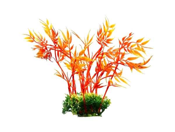 Растение искусственное, аквариумное, 22 см, оранжевое