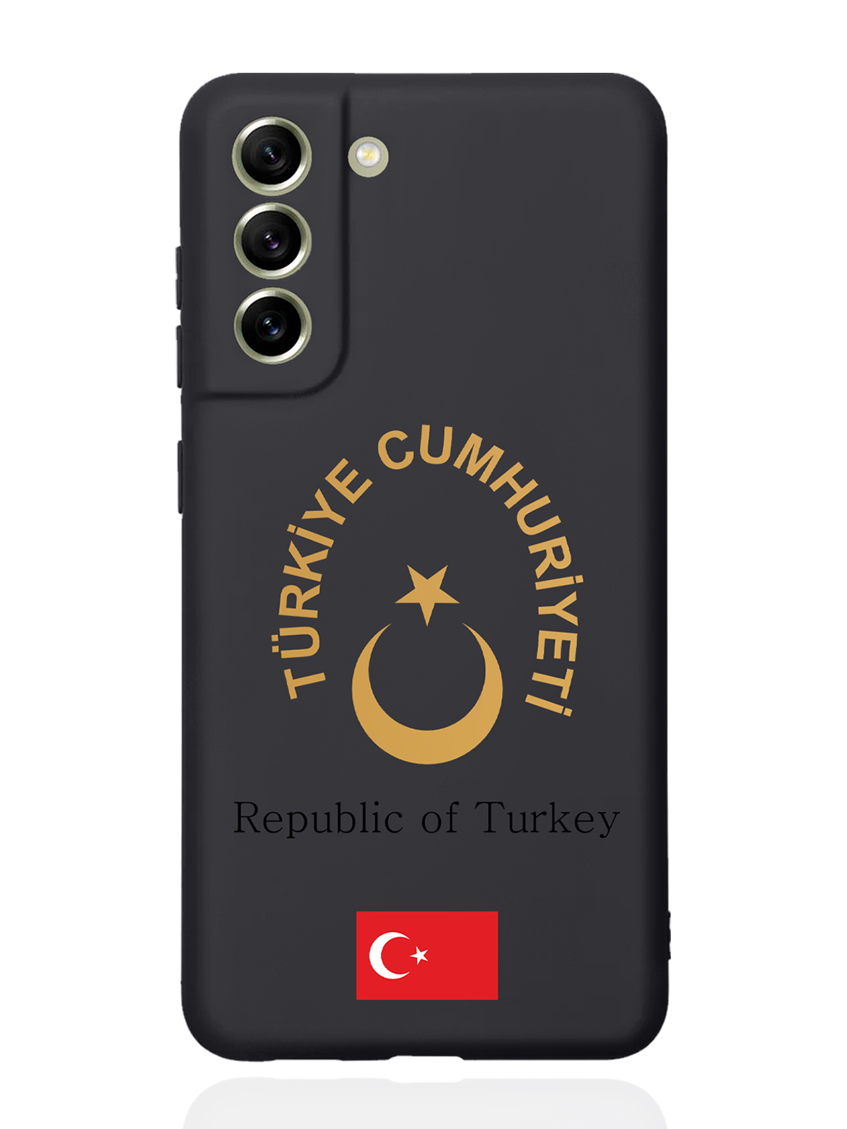 

Чехол SignumCase для Samsung Galaxy S21 FE Золотой Герб Турции черный, Золотистый;черный