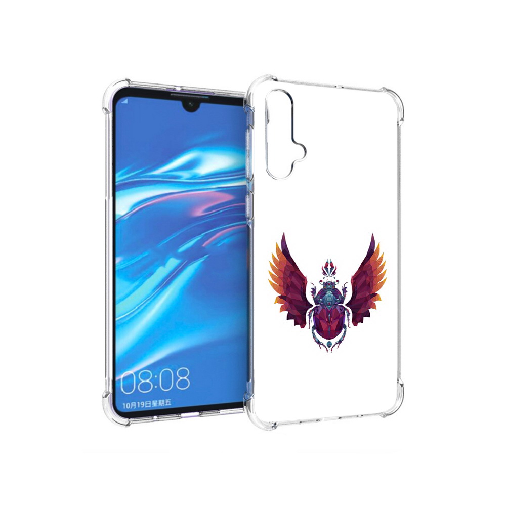 

Чехол MyPads Tocco для Huawei Nova 5 алмазный скоробей, Прозрачный, Tocco