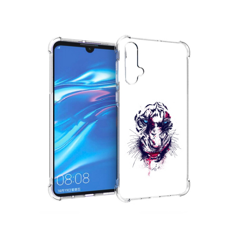 

Чехол MyPads Tocco для Huawei Nova 5 безумный тигр, Прозрачный, Tocco