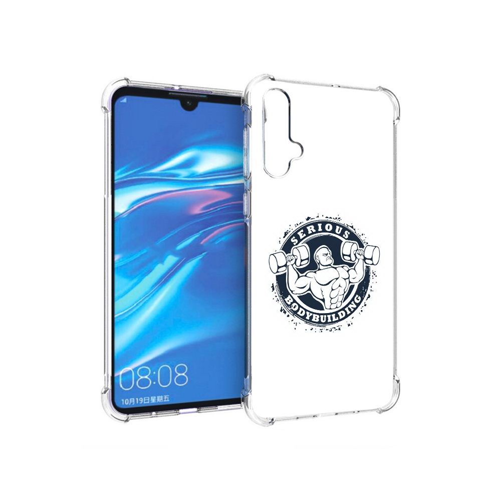 

Чехол MyPads Tocco для Huawei Nova 5 бодибилдинг воля к победе, Прозрачный, Tocco