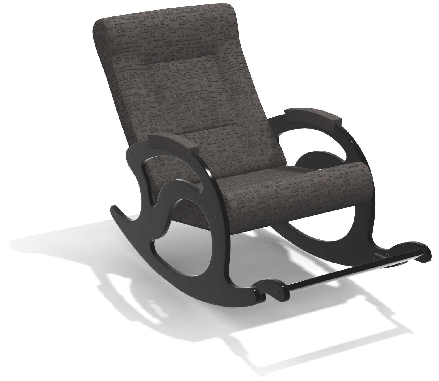 Кресло-качалка Фабрика мебели КВИНТА Ларгус 4, из велюра, серый