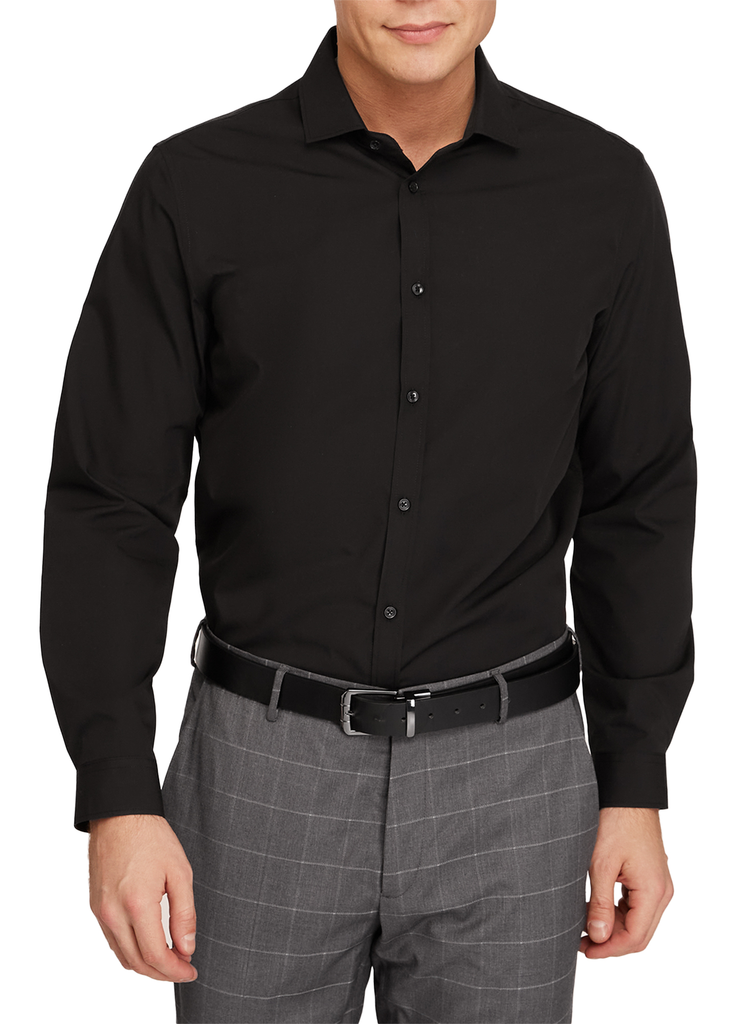 Рубашка мужская oodji 3B110034M-1 черная 2XL