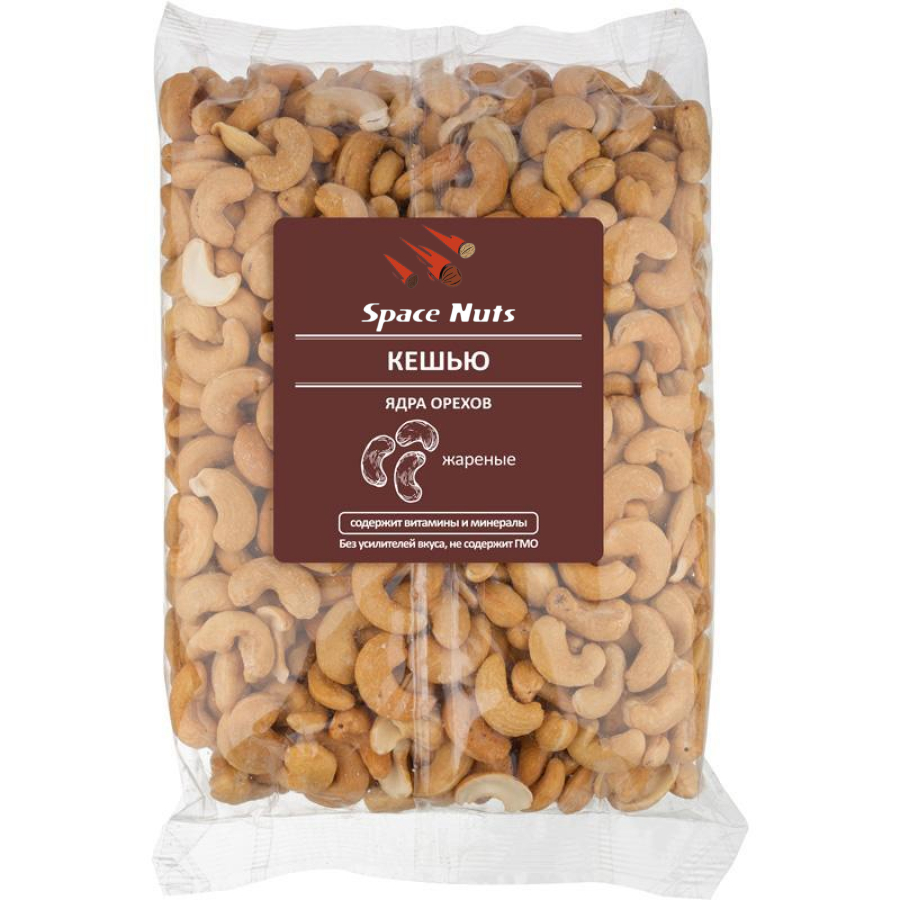 Орехи кешью Space Nuts жареные без добавок, 1000 г