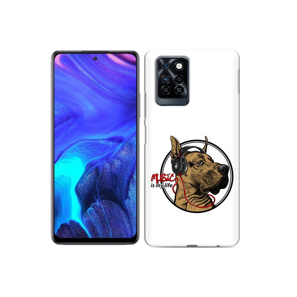 

Чехол MyPads Tocco для Infinix Note 10 Pro музыкальная собака, Прозрачный, Tocco