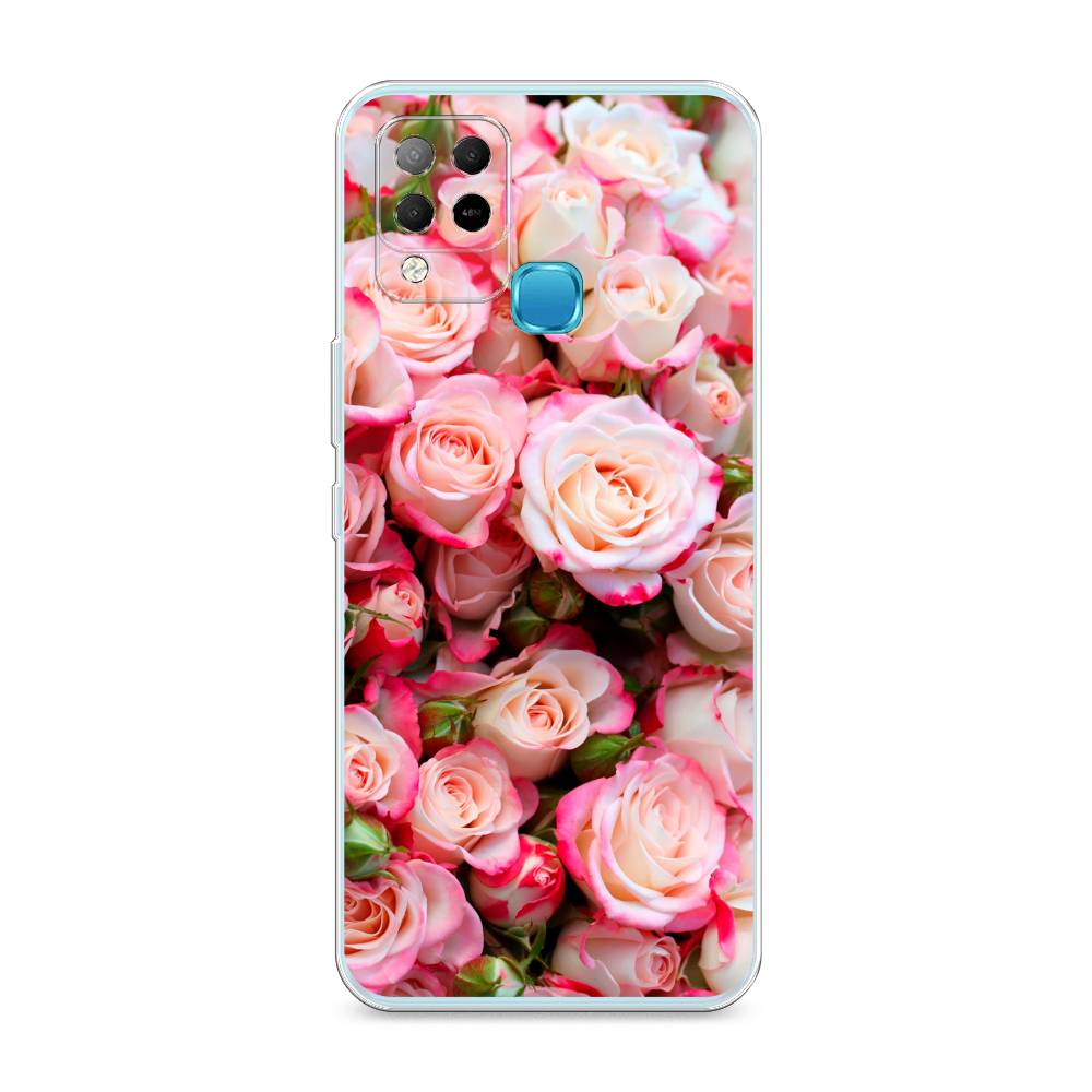 

Чехол для Infinix Hot 10S "Много роз", Розовый, 3100250-2
