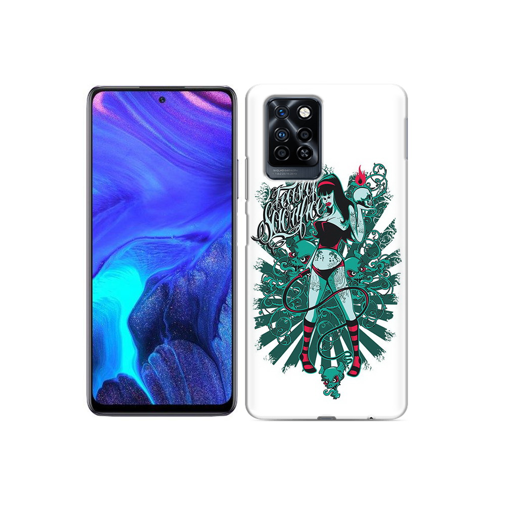 

Чехол MyPads Tocco для Infinix Note 10 Pro нарисованная девушка в татуировках, Прозрачный, Tocco