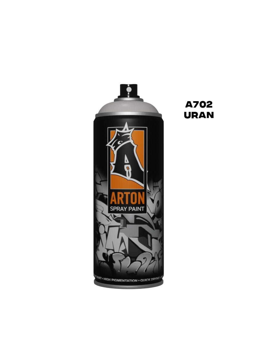 Аэрозольная краска Arton A702 Uran  520 мл серая