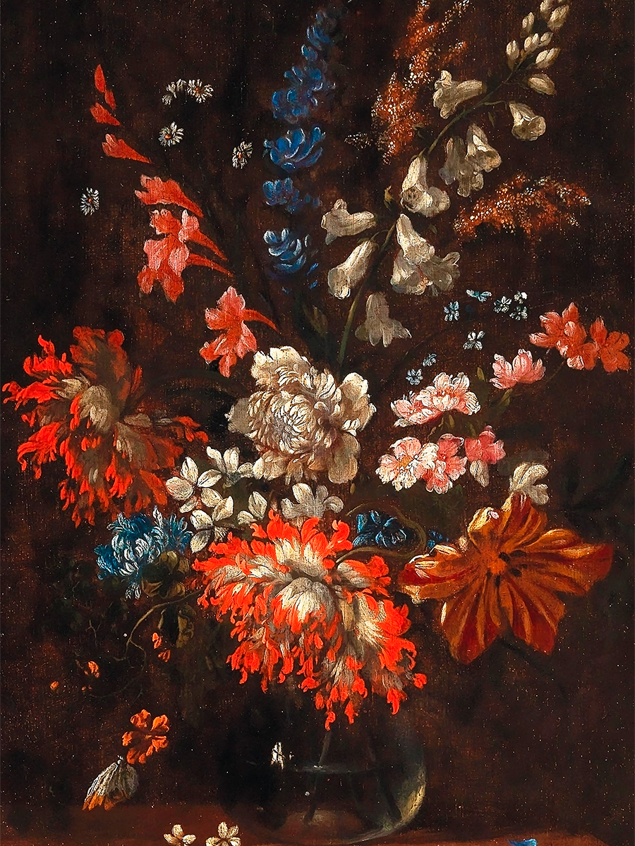 фото Постер а2 питер кастелс iii - натюрморт с цветами в стеклянной вазе drabs