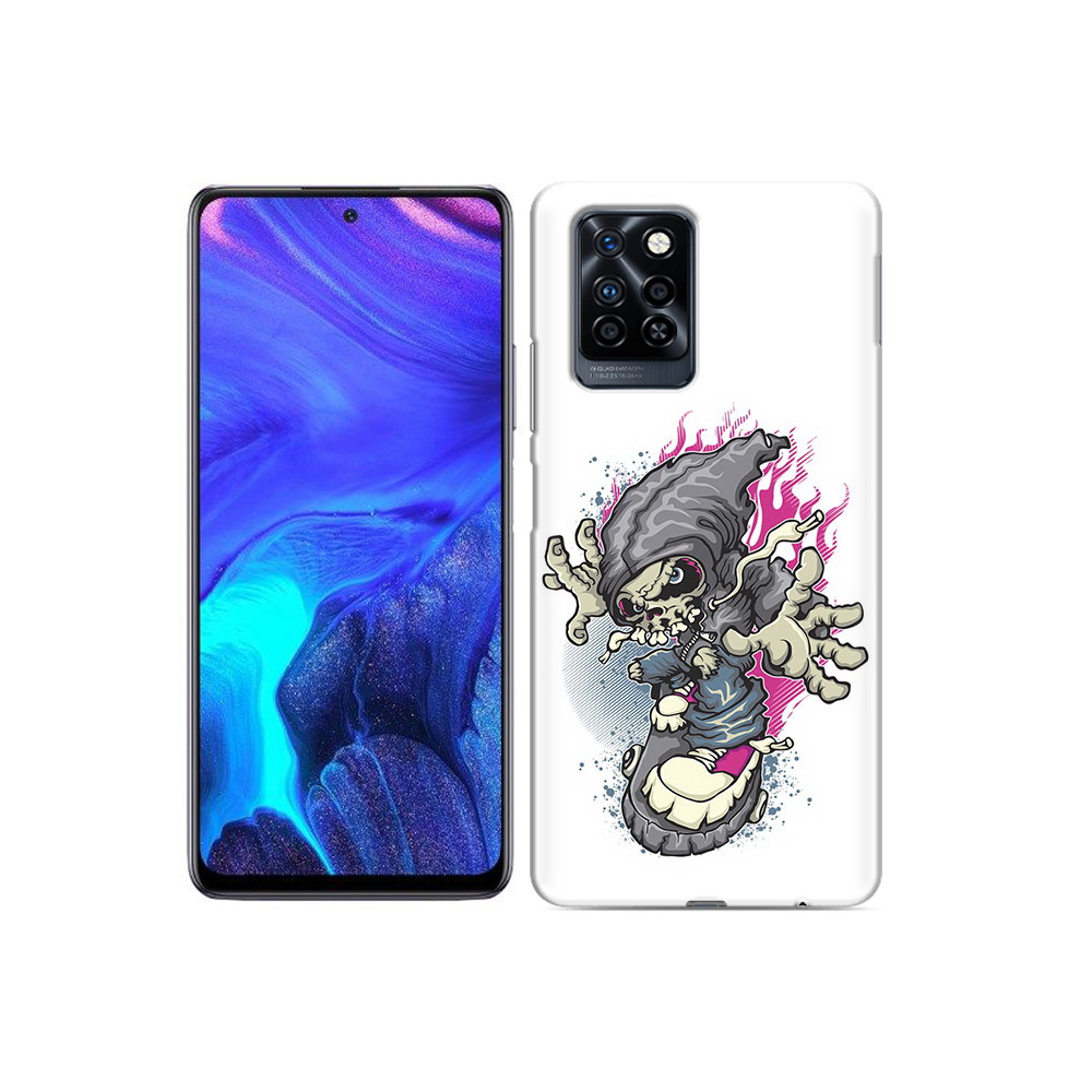 фото Чехол mypads tocco для infinix note 10 pro нарисованный скелет на скейт борде