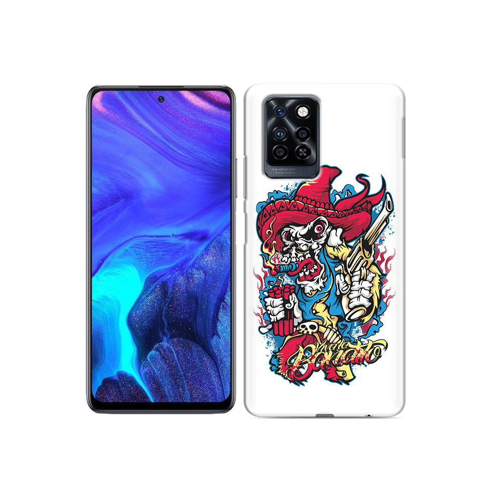 

Чехол MyPads Tocco для Infinix Note 10 Pro нарисованный скелет с писталетом, Прозрачный, Tocco