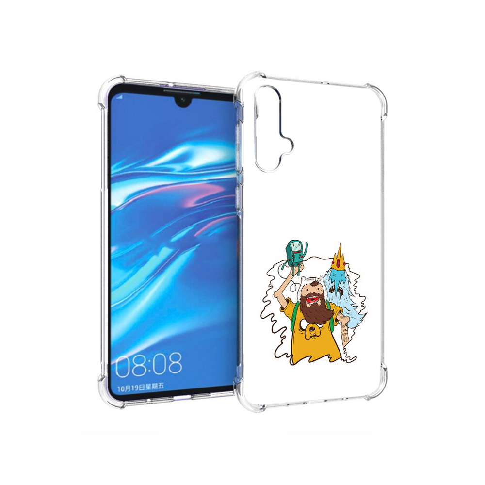 

Чехол MyPads Tocco для Huawei Nova 5 время приключений старый Финн, Прозрачный, Tocco