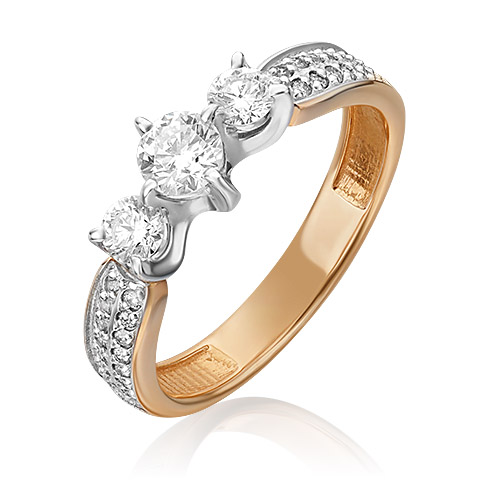 

Кольцо из комбинированного золота р.  PLATINA jewelry 01-0387-00-101-1111-30, бриллиант, 01-0387-00-101-1111-30