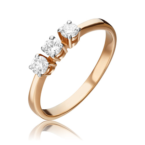 

Кольцо из золота р. 15,5 PLATINA jewelry 01-0393-00-101-1110-30, бриллиант, 01-0393-00-101-1110-30