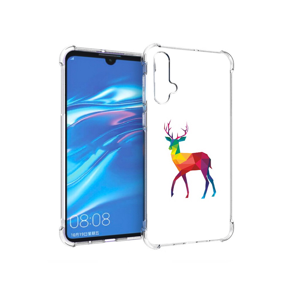 

Чехол MyPads Tocco для Huawei Nova 5 геометрический олень, Прозрачный, Tocco