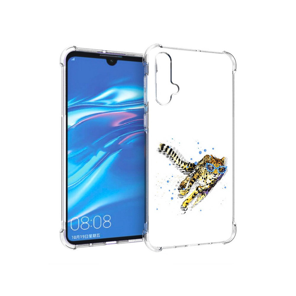 

Чехол MyPads Tocco для Huawei Nova 5 гепард в очках, Прозрачный, Tocco