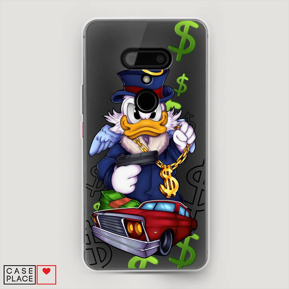 Чехол на HTC U12 Scrooge McDuck with a Gold Chain