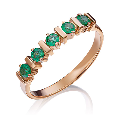 

Кольцо из красного золота с изумрудом р. 17 PLATINA jewelry 01-0399-00-103-1110-30, 01-0399-00-103-1110-30