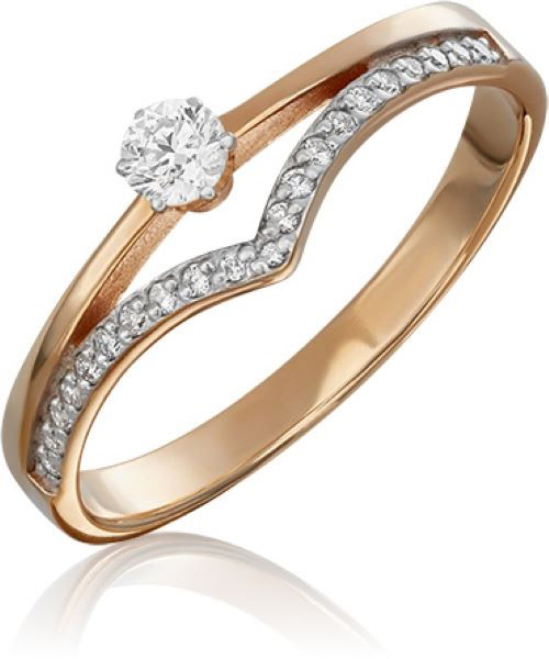 

Кольцо из золота р.  PLATINA jewelry 01-0405-00-101-1110-30, бриллиант, 01-0405-00-101-1110-30