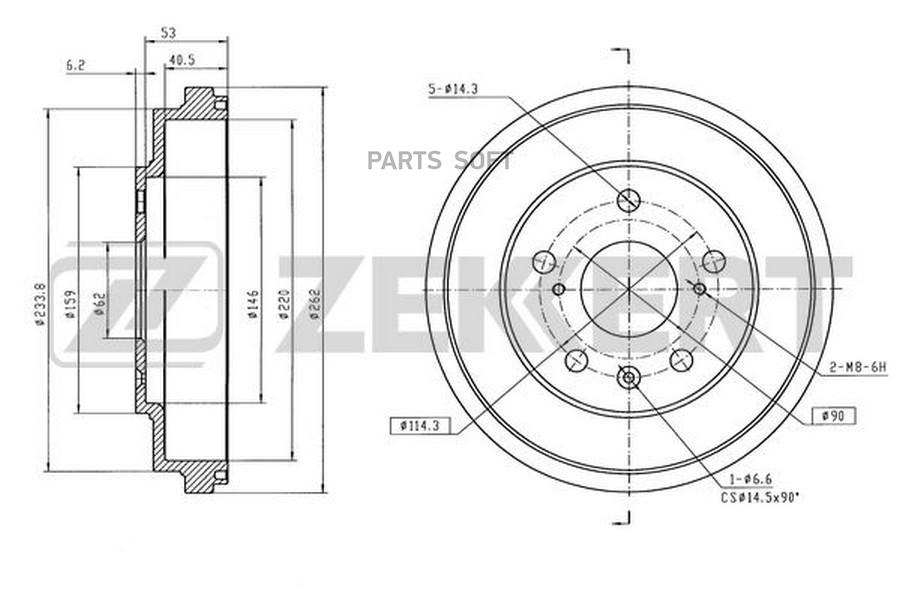 

Барабан Тормозной Задний Suzuki Sx4 (Ey Gy) 06- Sx4 (Gy Rw) 07-