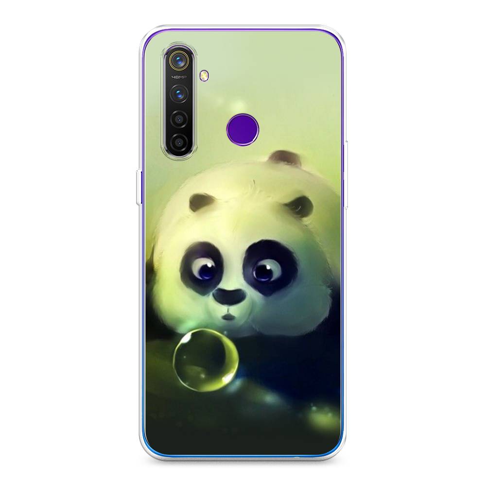 

Чехол на Realme 5 Pro "Малыш панды", Зеленый;черный;серый, 251650-1